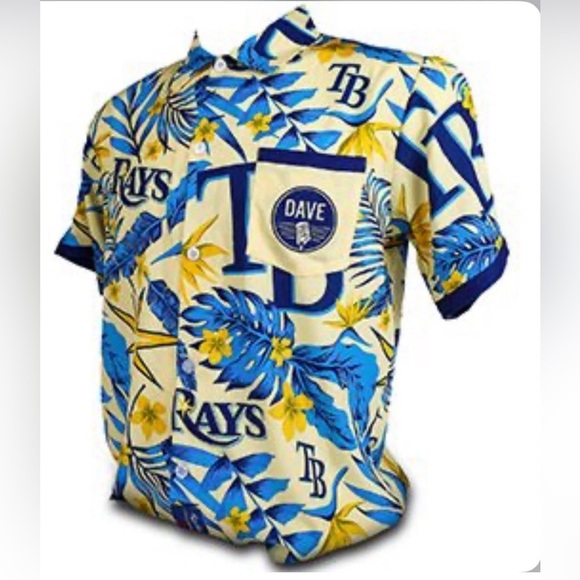 Other - Dave Wills Tampa Bay Rays Hawaiian Shirt XL 2024 SGA Giveaway New In Packaging